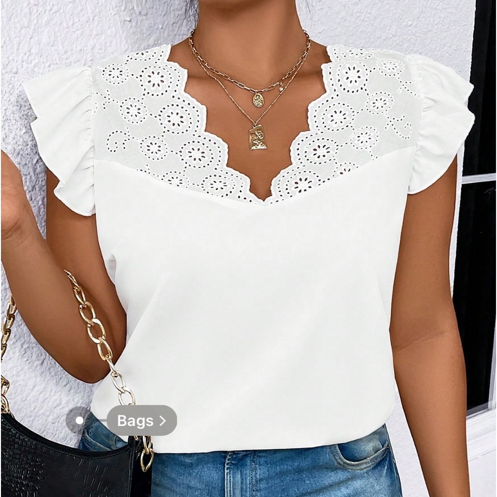 NWOT SHEIN white blouse plus size 3XL